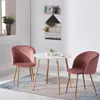 A small dining set with two chairs and a round table in a room. Voir les images du produit