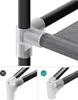 Close-up of a shelf connector for a fabric wardrobe, showing two different ways to attach the poles. Produktbild-Vorschau