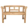 A wooden garden bench shown from the front against a white background. Anteprima dell’immagine prodotto
