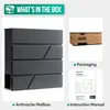Boîte aux lettres en acier inoxydable anthracite Avalo avec Voir les images du produit 9