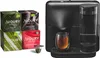 A collage showing four boxes of Avoury tea and a black tea machine brewing tea. Produktbild-Vorschau
