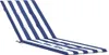 Cuscino per Sedia Sdraio a Strisce Bianche e Blu Tessuto Anteprima dell’immagine prodotto 1