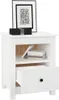 vidaXL Stolik nocny biały 40x35x49 cm lite drewno sosnowe Podgląd zdjęcia produktu 3