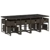 The Living Store 13-tlg. Garten-Essgruppe mit Kissen Braun Produktbild-Vorschau 5