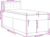 vidaXL Boxspringbett mit Matratze Schwarz 90x200 cm Stoff Produktbild-Vorschau 8