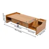 Dřevěný stojan na monitor se zásuvkou + zámek 48x20x10,5cm Náhled obrázku produktu 2