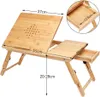 CASARIA® Laptoptisch Bambus Höhenverstellbar mit Schublade Produktbild-Vorschau 7