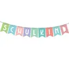 Oblique Unique Schuleinführung Girlande Schulkind Banner Produktbild-Vorschau 1