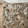 FineBuy Beistelltisch 40cm Silber mit weißer Marmor Produktbild-Vorschau 5