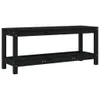 vidaXL Gartenbank Schwarz 108x35x45 cm Massivholz Kiefer Produktbild-Vorschau 1