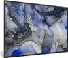 MuchoWow® Gerahmtes Poster Marmor - Gold - Abstrakt - Blau Produktbild-Vorschau 1