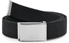 Ladeheid Hommes Ceinture Tissu P10(Noir-Argent, 120 cm Voir les images du produit 1