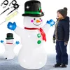 MONZANA® Bonhomme de neige gonflable 120 cm XL décoration Voir les images du produit 1
