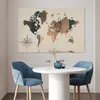 MuchoWow® Poster Weltkarte - Holzbrett - Windrose 120x80 cm Produktbild-Vorschau 5