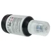 A bottle of black ink with a transparent cap, lying on its side against a white background. Produktbild-Vorschau