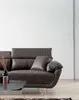 Modernes 3-Sitzer-Sofa in Dunkelgrau mit Metallbeinen für Produktbild-Vorschau 1