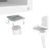 Schräg Buchenbein UNIQ 12 cm mit Montageplatte Weiß 4 Stück Produktbild-Vorschau 5