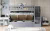 Sweiko Lit en bois 90x200CM, Sous-lit hydraulique, Escalier Voir les images du produit 19