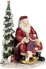 Clayre & Eef Figur Weihnachtsmann 16x13x22 cm Rot Grün Produktbild-Vorschau 3