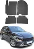 2017-2025 Hyundai Kona tappetini in gomma nera 4 pezzi Anteprima dell’immagine prodotto 1