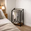 Relaxdays Handdoekrek met opbergruimte, hoogte x breedte x Productafbeelding-voorbeeld 3