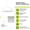 ADANIA Elegante Pendelleuchte Vintage Weiß Glas Produktbild-Vorschau 2