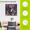 ARTland Wandbild Alu für Innen & Outdoor Lila Frosch Größe: Produktbild-Vorschau 3
