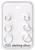 Kleine Creolen Set Silber 925: 3 Paar Ohrringe 8, 10 & 12 Produktbild-Vorschau 1