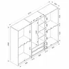Skye Decor, Elina - 7200, Kleiderschrank, Dore, 100 % Náhled obrázku produktu 8