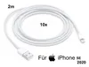 10 Stück Apple iPhone Kabel Lightning auf USB 2m Ladekabel Produktbild-Vorschau 4