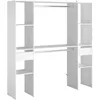 Parisot Combi 3 – Kleiderschrank 176 cm Weiß mit Vorhang, 2 Produktbild-Vorschau 6