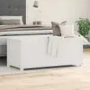 vidaXL Cassapanca bianca 110x50x45,5 cm in legno massello Anteprima dell’immagine prodotto 3