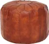 WOHNLING Sitzhocker Echtleder Braun 52 x 40 x 52 cm Produktbild-Vorschau 6