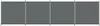 A long, gray privacy screen divided into four sections, set against a white background. Anteprima dell’immagine prodotto