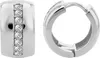 925/- Echt Silber Klapp-Creolen "Poppy", Zirkoniabesatz, Produktbild-Vorschau 1