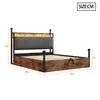 Łóżko dwuosobowe Merax 140x190 cm z hydraulicznym schowkiem Podgląd zdjęcia produktu 9