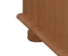 A close-up view of the wooden corner of a nightstand, showing the texture and grain of the wood. Produktbild-Vorschau