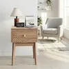 Mid-Century Modern Eichenfarbe Nachttisch, Schlafzimmer Produktbild-Vorschau 4