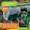 A garden tunnel greenhouse with plants inside, set up in a garden. Anteprima dell’immagine prodotto