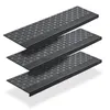 Three black rubber stair mats are stacked on top of each other against a white background. Produktbild-Vorschau