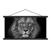 MuchoWow® Textilposter Tiere - Löwe - Schwarz - Weiß - Produktbild-Vorschau 1