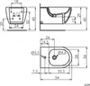 SANYCCES ARC Wand Bidet Keramik mit Überlauf und Hahnloch Produktbild-Vorschau 4