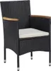 vidaXL 5dílná zahradní jídelní souprava Black Poly Rattan Náhled obrázku produktu 5