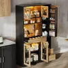 Küchenschrank Buffetschrank mit LED & Steckdosen Anrichte Produktbild-Vorschau 13