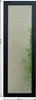 A full-length mirror with a black frame, reflecting a light-colored brick wall and some green foliage. Produktbild-Vorschau