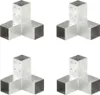 vidaXL Post Connector 4 ks. Tvar Y Pozinkovaný kov 71 x 71 Náhľad obrázku produktu 7
