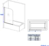 EMKE 70x140cm Duschtrennwand für Badewanne Faltwand Produktbild-Vorschau 6