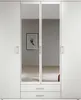 Karl Kleiderschrank 4-türig mit Spiegel 159 cm Weiß Produktbild-Vorschau 9