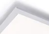 A close-up view of a white LED panel light, showing its corner and edge. Produktbild-Vorschau