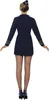 A woman wearing a stewardess costume, viewed from the back. Produktbild-Vorschau